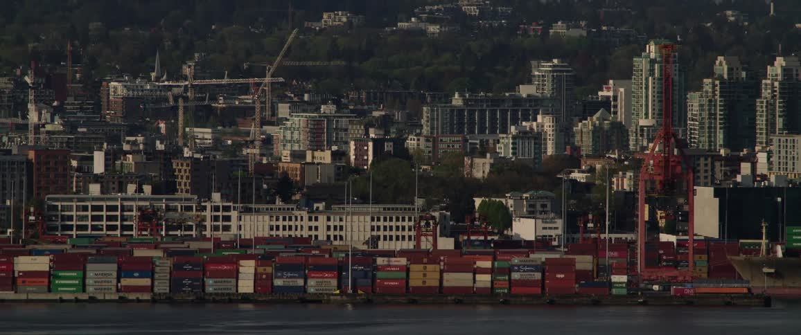 Port area close to the metropolitan city