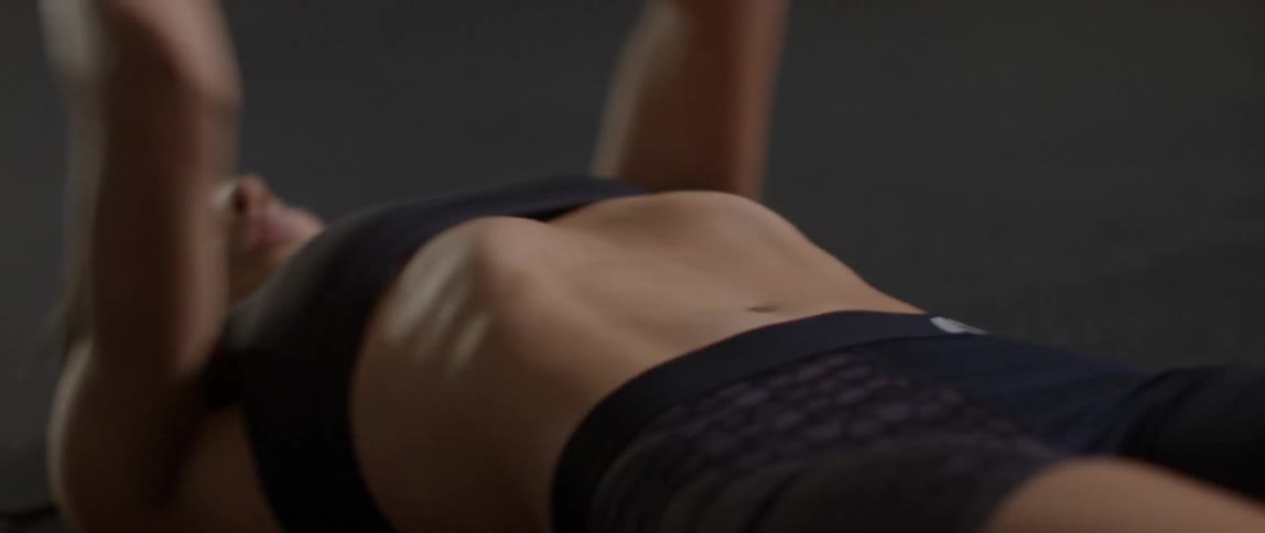 A woman is doing some exercises