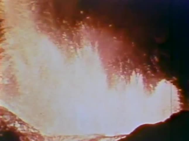 Lava shoots into the air all over