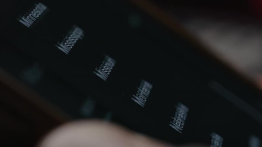 Close up view of a person browsing on their phone
