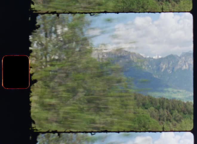 The view is of a portrait of the mountains in the day time