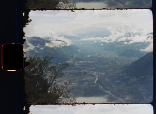 A trail is on the top of the mountain