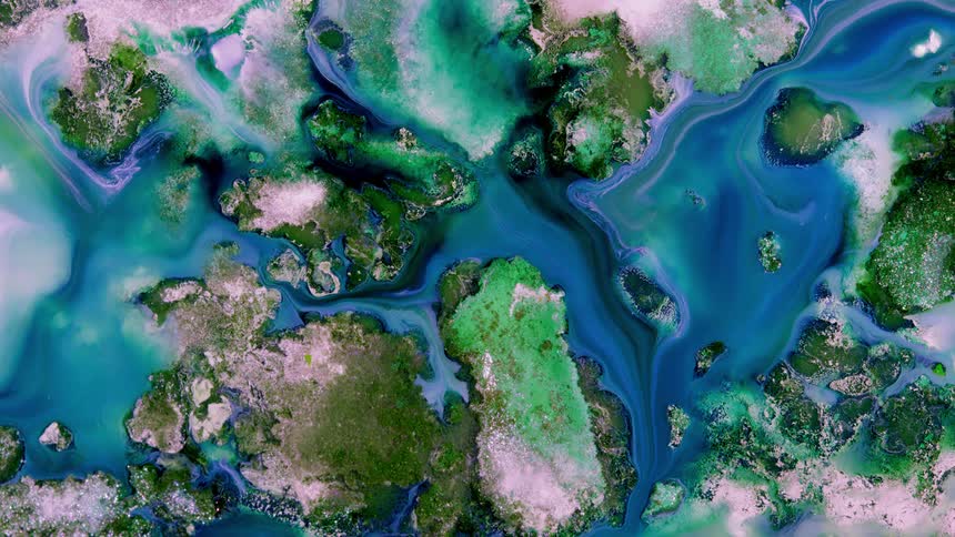 dreamy planet earth satellite image created with paint