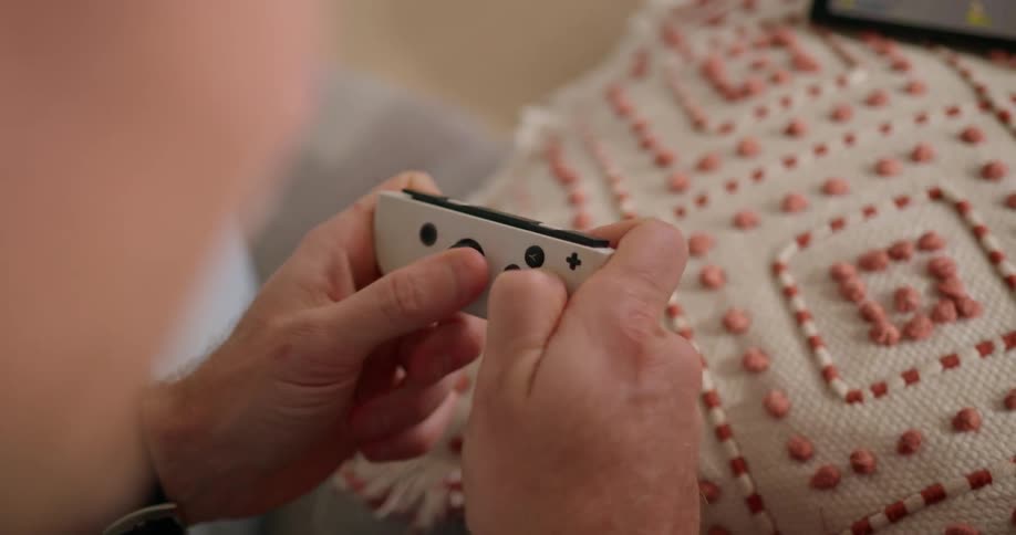 A person is playing video games