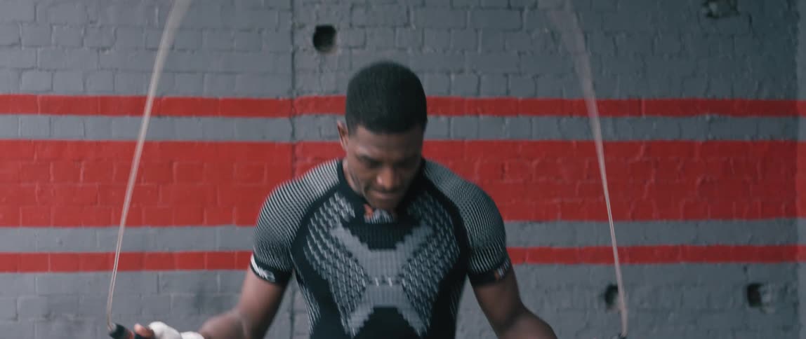 A man is jumping rope