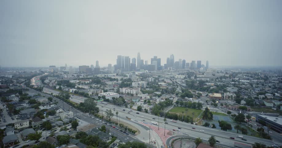 Aerial view of metropolitan area