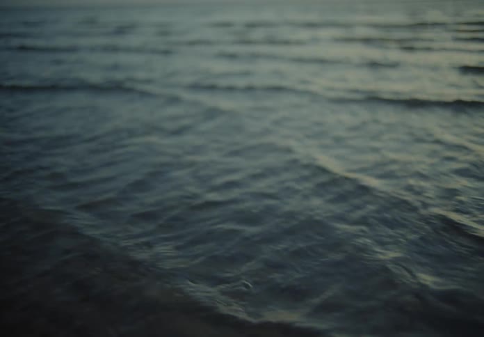 The sun is reflecting on the ocean