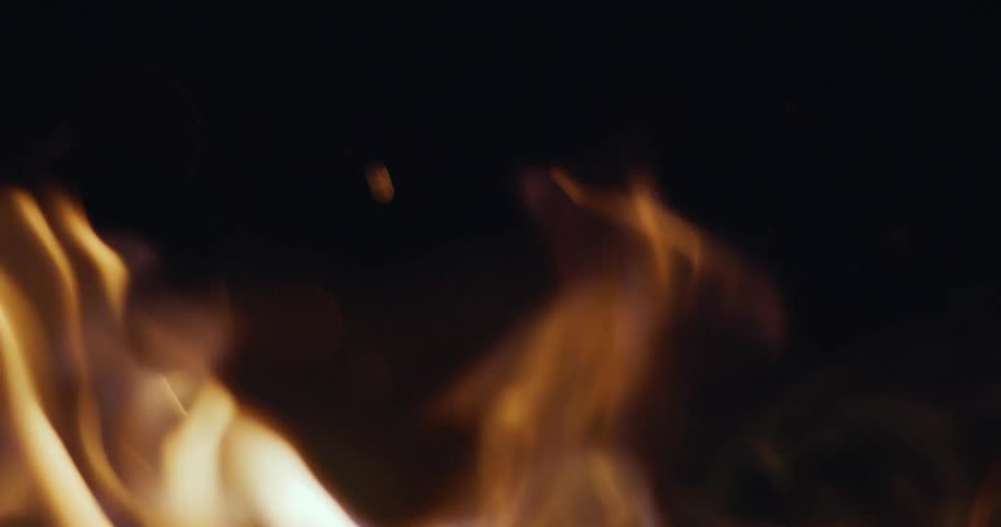 Close up of bonfire against the night sky