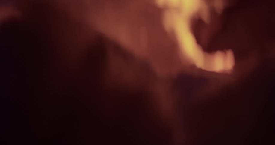 Close up of flames from a bonfire