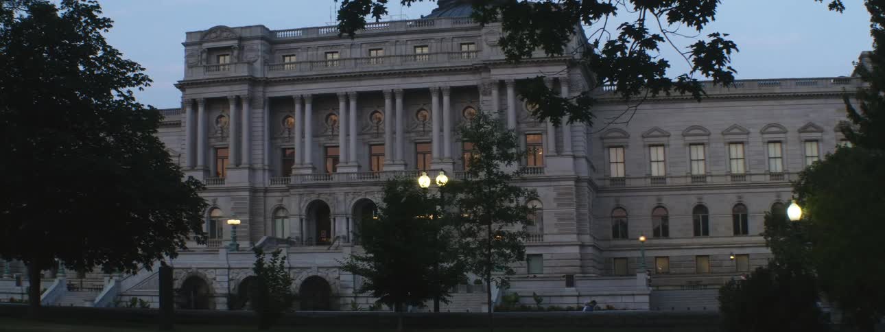 Exterior view of thomas jefferson library of congress building