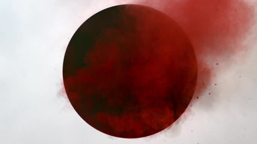 Red dirt comes out of a circle