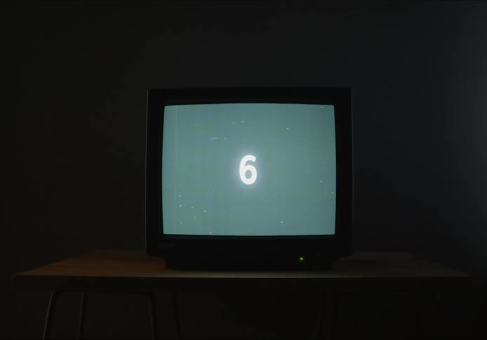 A countdown is on the television