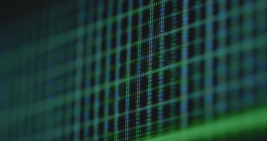 Digital trading graph line of an ETF or Exchange Traded Fund moves across the screen of a vintage tube tv with pixels as it rises due to slow but steady economic growth and financial success and low volatility