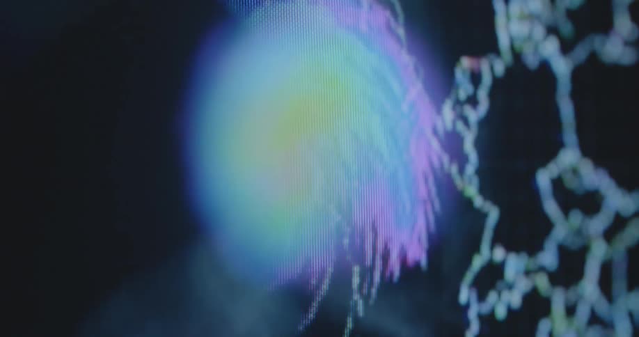 Timelaps of a hurricane or storm with extreme weather over Europe caused by global warming is moving across the radar screen on smartphone display device showing a forecast in a digital weather application