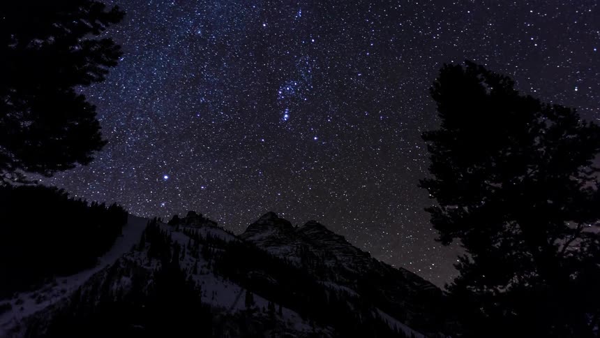 Stars and galaxies in the night sky