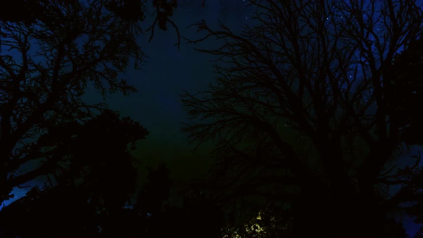Clouds flowing across the night sky
