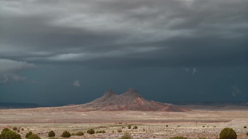 Storm with bursts of thunder