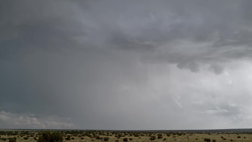 Storm with thunder on the plains