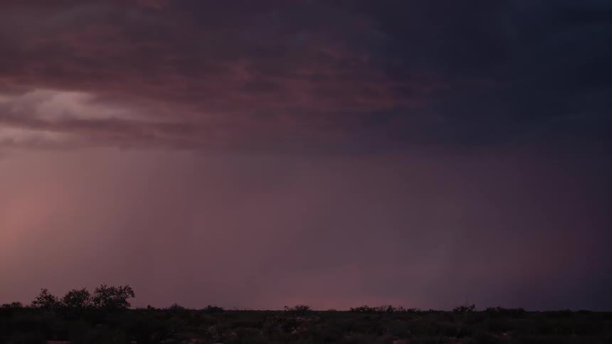Lightning strikes and thunderstorm