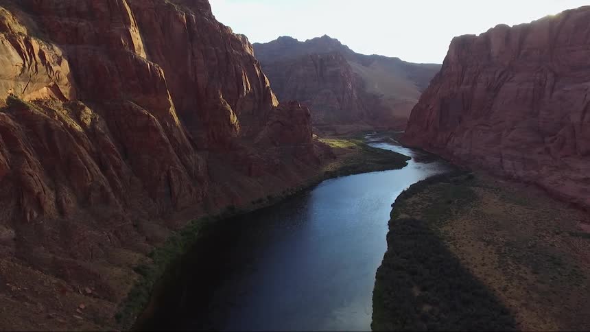 Aerial view of a lake