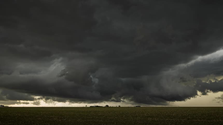 A big storm was brewing at sunset