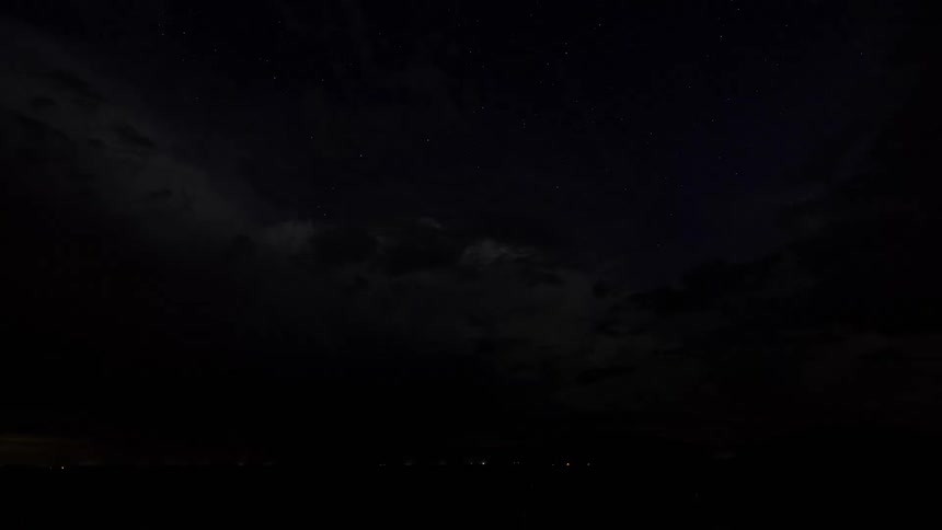 Timelapse of lightning and rain on a thunderstorm at night