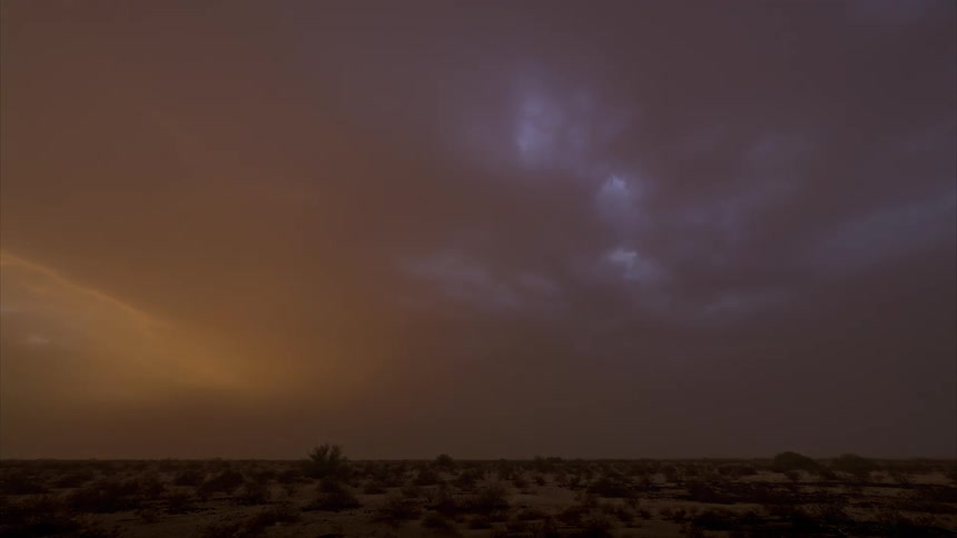After a sunny day the stormy cloud set in covering the sky with the sky having bright light beyond the cloud