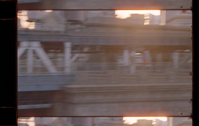Landscape of city bridge with cars moving