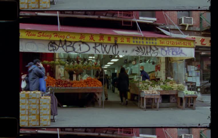 People shopping at a grocery store