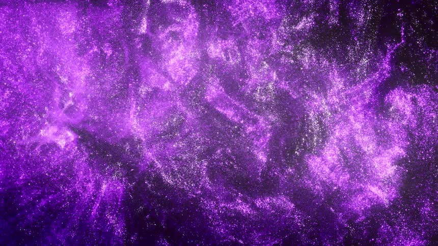 Purple astronomical phenomenon in a starry galaxy