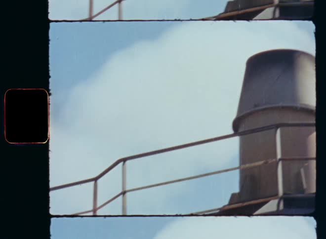Smoke flows out of the chimney
