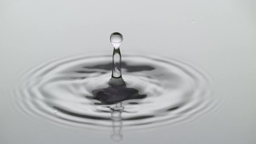 Close up of a drop of water splash