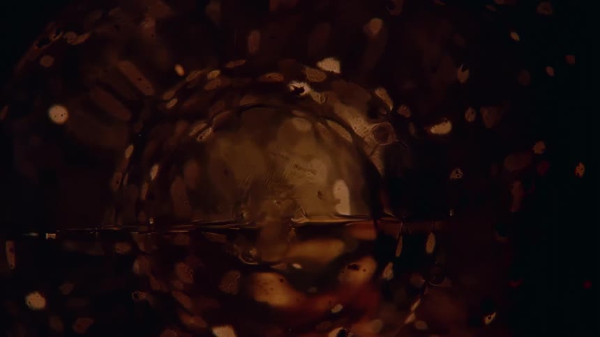 Particles shapes and shadows under a microscope in an abstract form