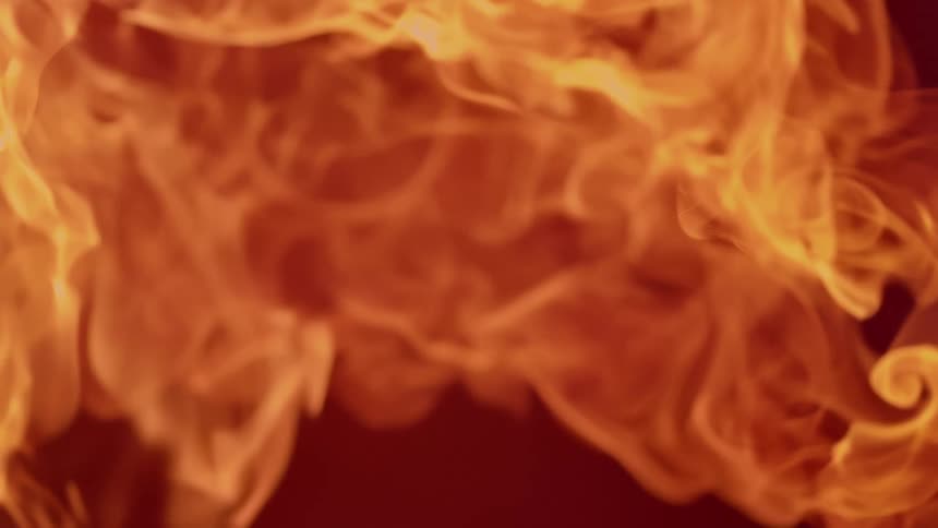 Blurry flames moving in slow motion