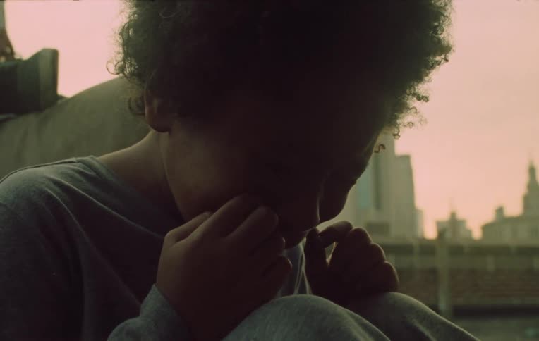 A child is crying on the roof
