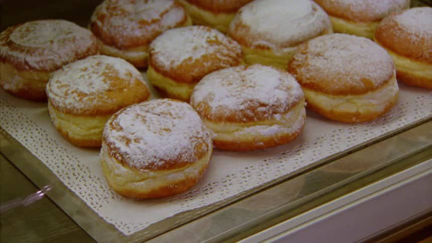Pastries and sweets on display