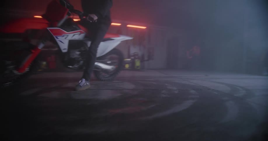 Man performing motocrossstyle stunts and tricks