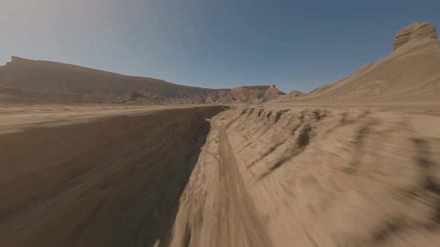 Long ridge in a desert area in daylight