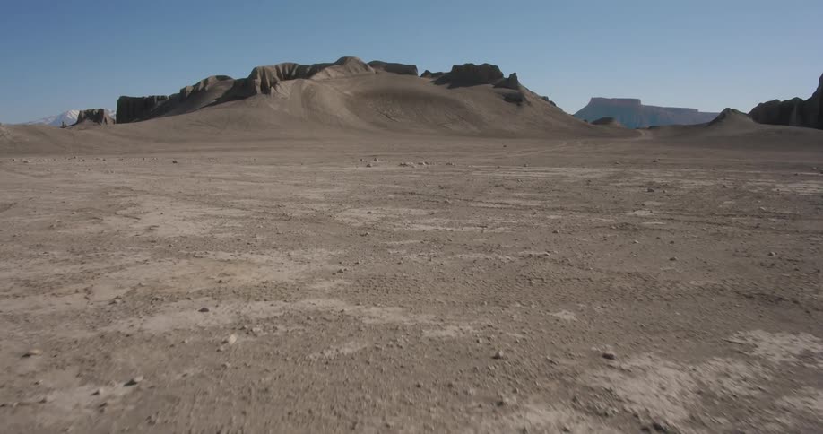Desert with small sand dunes