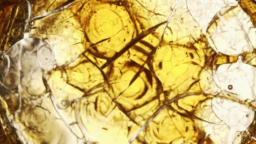 Extreme closeup of abstract moving liquid