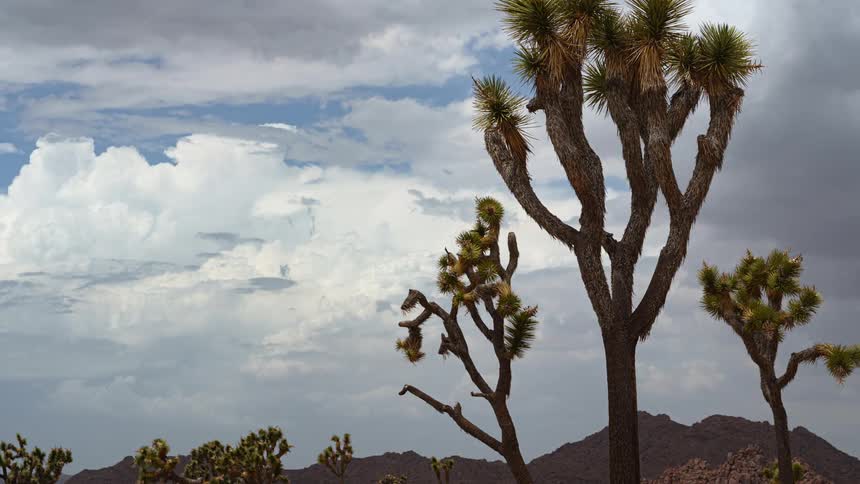 Time lapse of clouds moving over hills