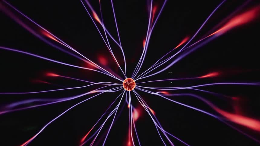 Wavy lasers extend from a small sphere