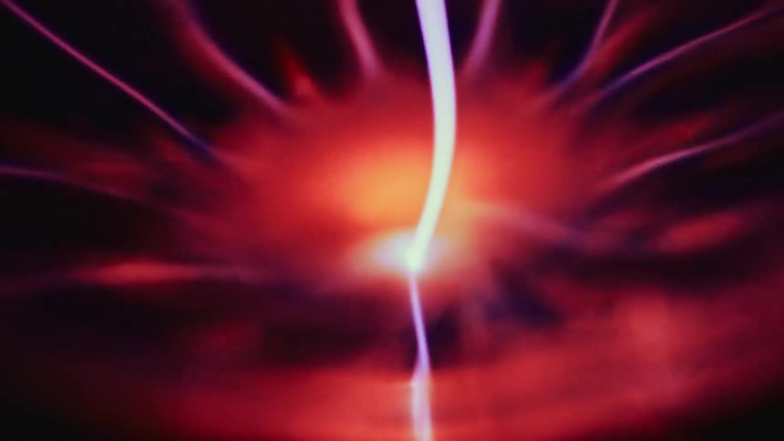 The electricity is flickering around