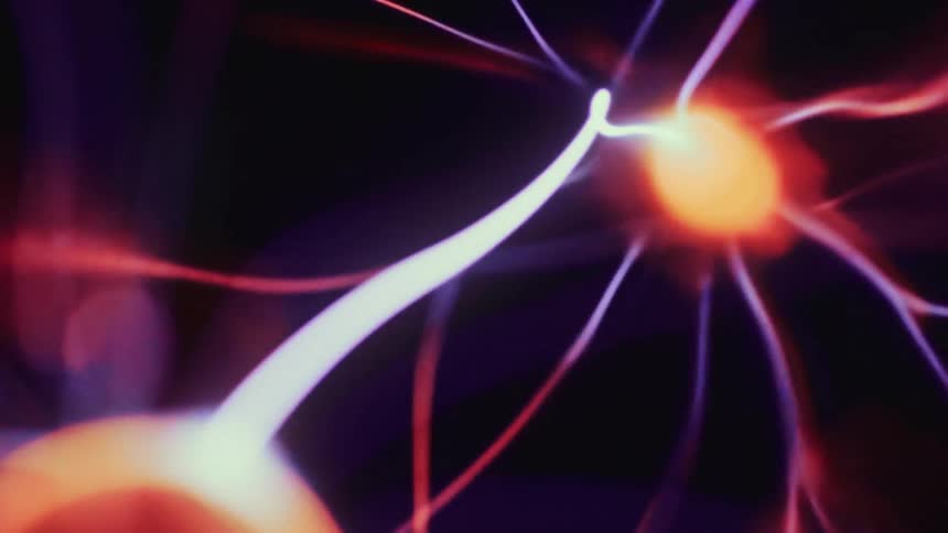 Neural shockwaves in abstract motion on a black background