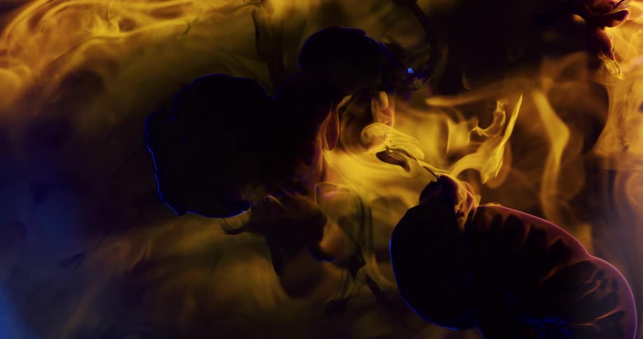 Special effect of dense liquid in the form of a nebula in abstract motion