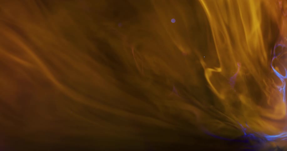 Texture of a yellow liquid with black and shiny purple details being thrown and compressed with special effects in an abstract manner