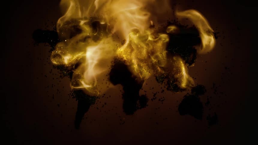 Soot gathers at the bottom of a fire