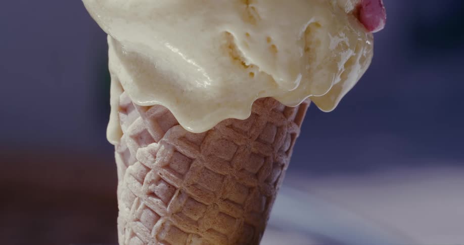 Ice cream melting hot summer