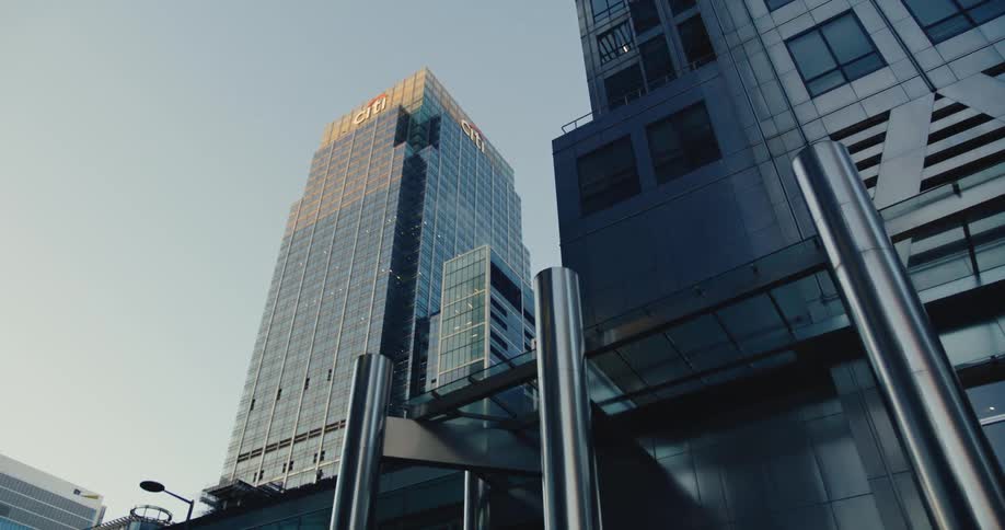 Two glass tower buildings