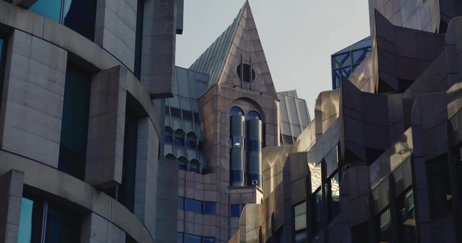 View of the modern architecture of some buildings